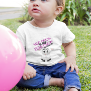 Baby on grass the lord is my shepherd 2