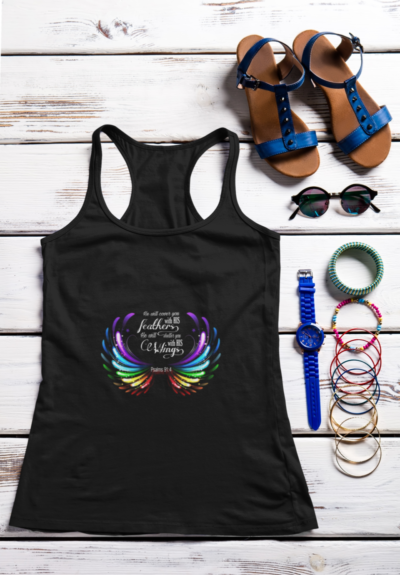 Feathers Woman Raceback T-Shirts