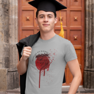 Men t-shirt Saved by His Blood